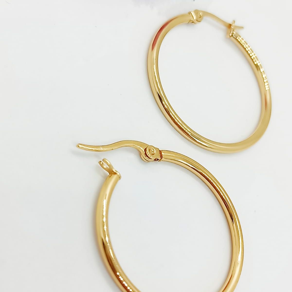 ELBAULDEJUMA - Argollas hoop 25mm chapadas en oro 18k
