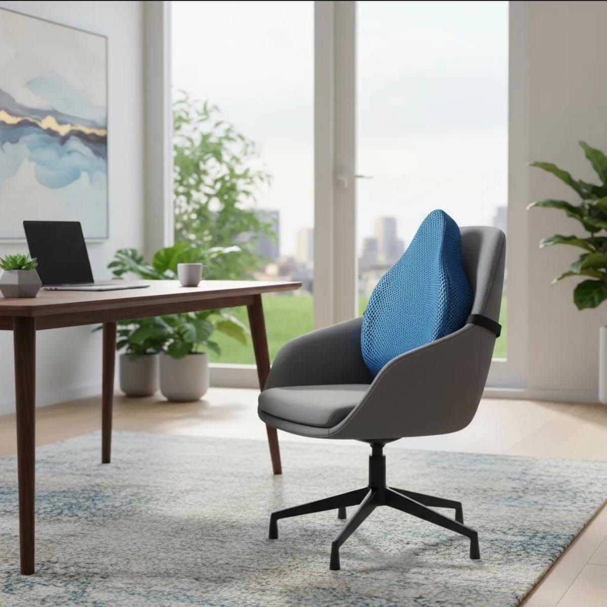 THERAMART - Cojín de respaldo anatómico Theraactive-Theramart - Azul