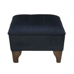 GENERICO - Baúl Tubular Negro Felpa Muebles Rimar 60x40x45x20