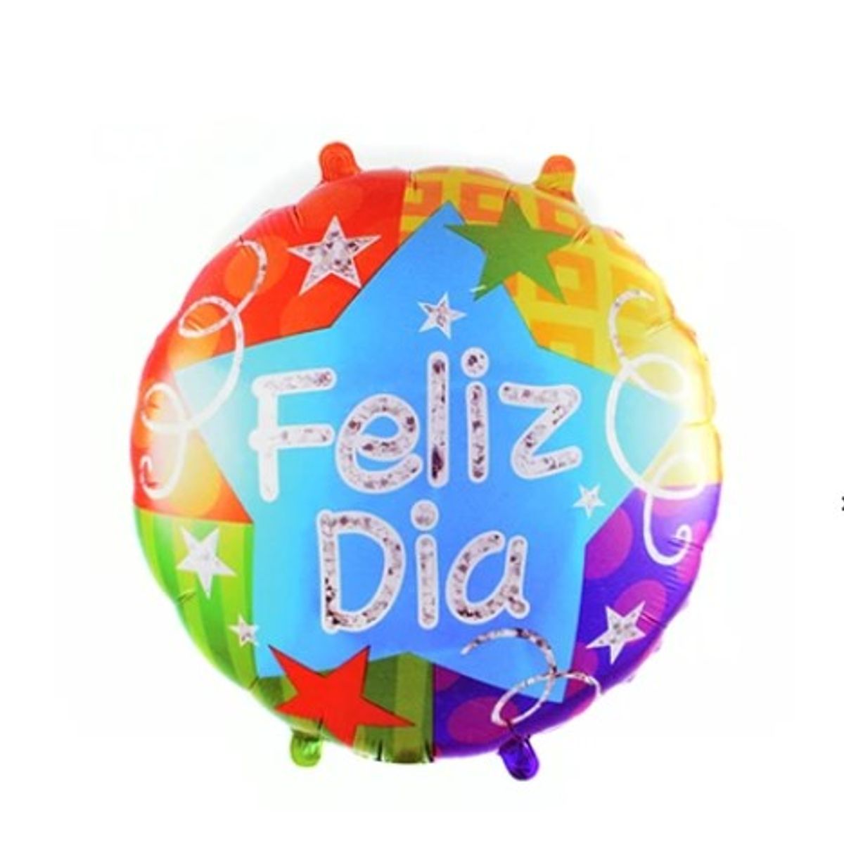 GENERICO - Globo Metalizado Feliz Dia Colores 45Cm