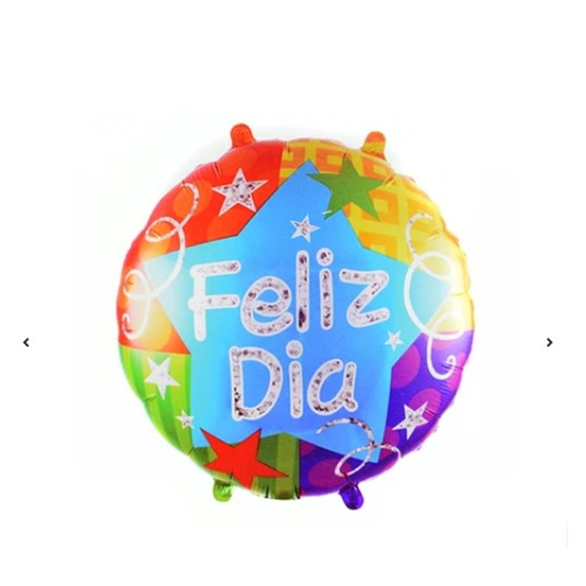 GENERICO - Globo Metalizado Feliz Dia Colores 45Cm