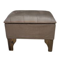 Baúl Tubular Chocolate Felpa Muebles Rimar 60x40x45x20