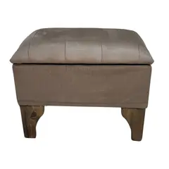 GENERICO - Baúl Tubular Chocolate Felpa Muebles Rimar 60x40x45x20