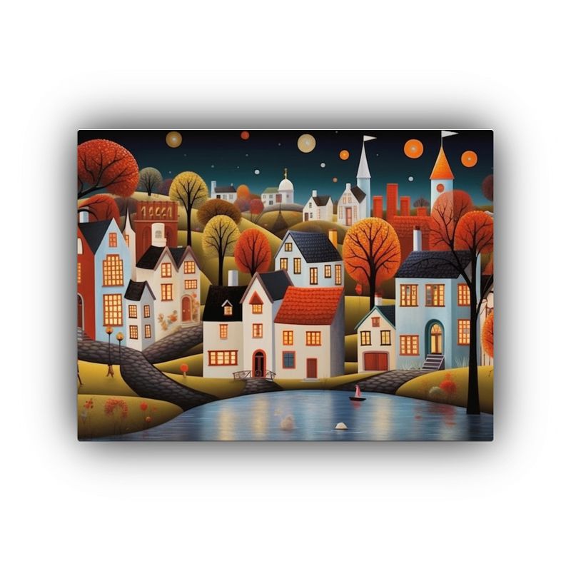 GENERICO - Cuadro De Colores Esquema Cotten Candy Town By George Callag 120x80cm