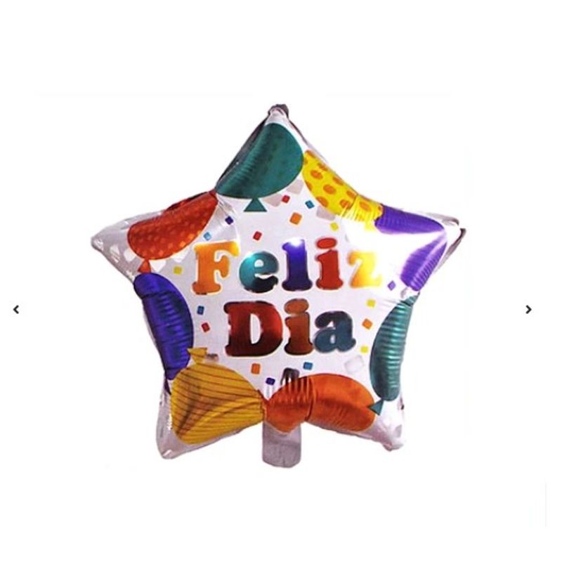 GENERICO - Globo Metálico Estrella Feliz Día 45Cm