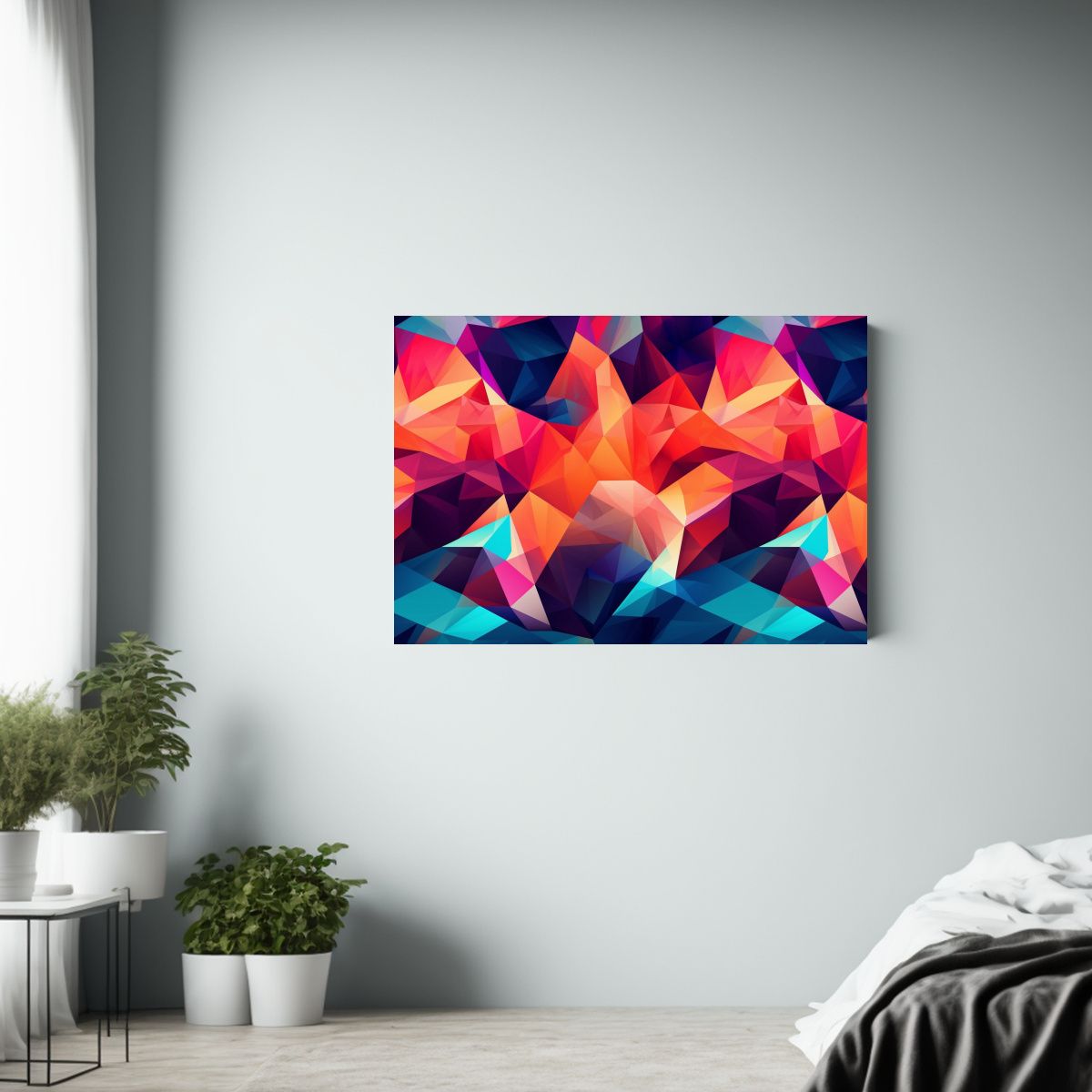 GENERICO - Cuadros Decorativos Abstractos Geométricos Coloridos 120x80cm
