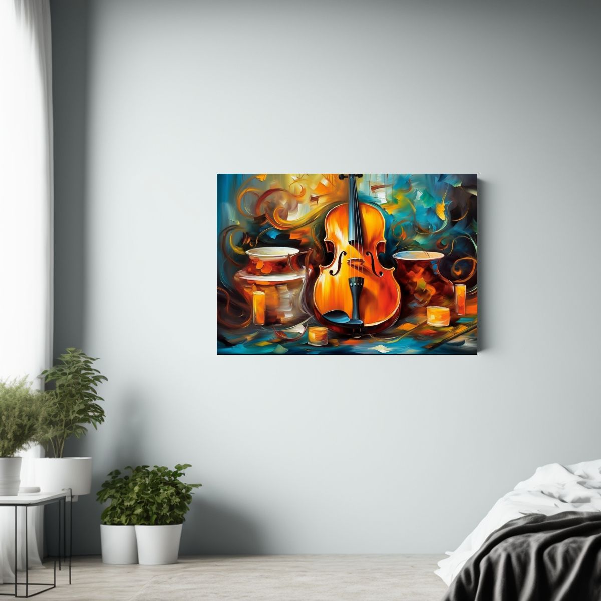 GENERICO - Pinturas Decorativas De Alta Calidad Inspiradas En La Músic 120x80cm