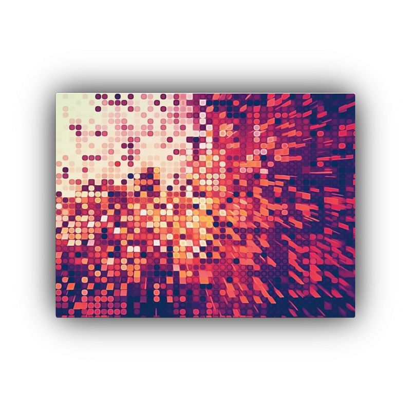 GENERICO - Pintura Decorativa Abstracta Cuadrados Puntos Fondo Cuadrado 120x80cm