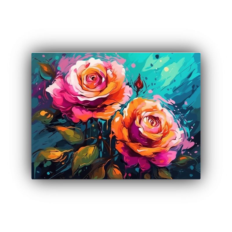 GENERICO - Cuadro Diseño Full Color Con Flores De Rosa En Plena Florac 120x80cm