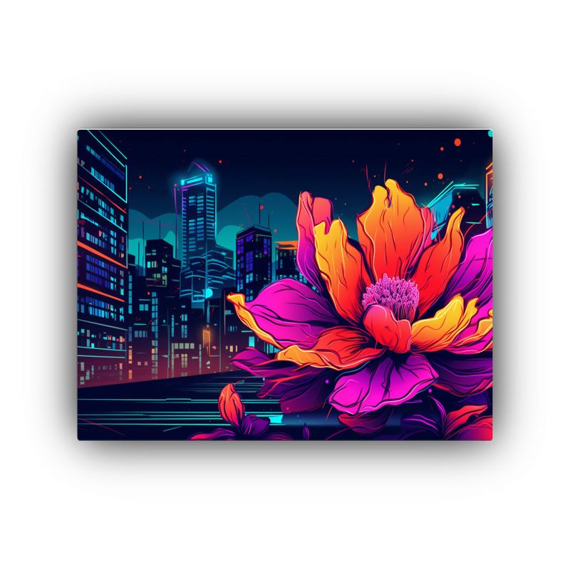 GENERICO - Pintura De Pared Creativa Flor Dinámica En Un Lienzo Alegre 120x80cm
