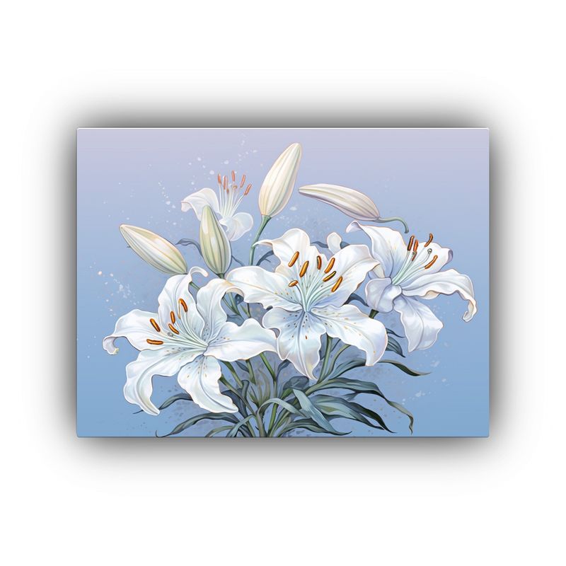 GENERICO - Cuadro De Acuarela Con Fondo De Flores Para Decorar En Tema  120x80cm