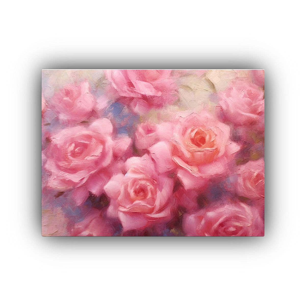 GENERICO - Cuadro Decorativo Temática Rosas Rosadas De Arte Estilo Gal 120x80cm