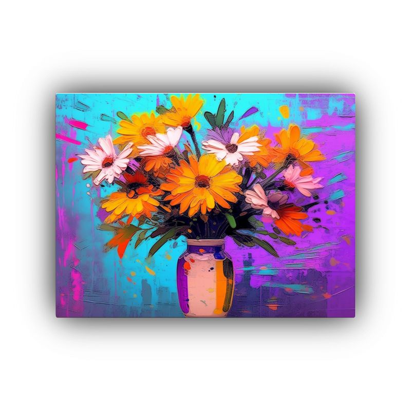 GENERICO - Arte De Pared Minimalismo Stepanyan Aster Flores Pop Arte Gr 120x80cm