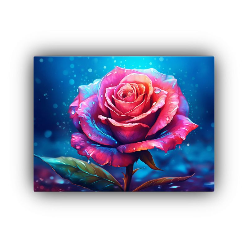 GENERICO - Pintura Acuarela Rosa En Estilo Urbano De Fondo Estilo Rende 120x80cm