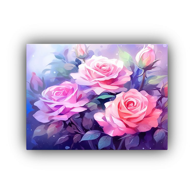 GENERICO - Cuadro Decorativo Moderno De Flores Acuarelas 120x80cm