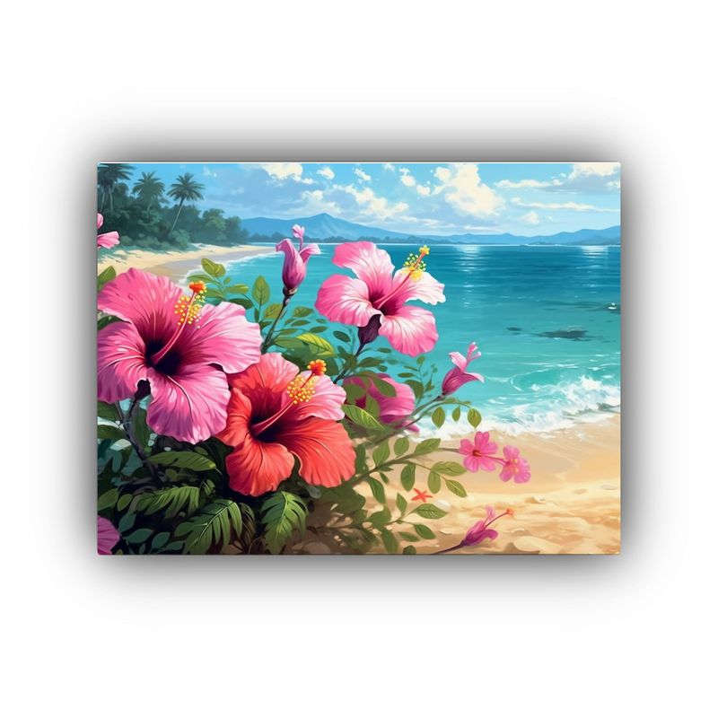 GENERICO - Pinturas Decorativas Hawaianas De Hibiscos De Estilo Hiperre 120x80cm