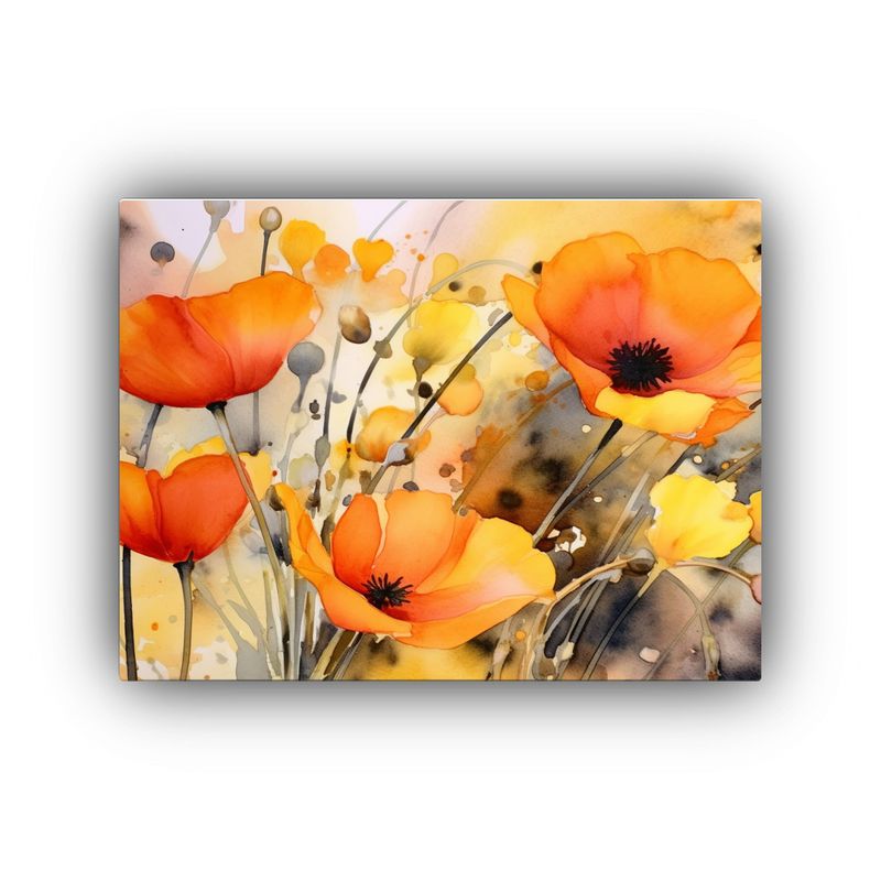 GENERICO - Pintura Composición Fantástica Eschscholzia Californica En 120x80cm