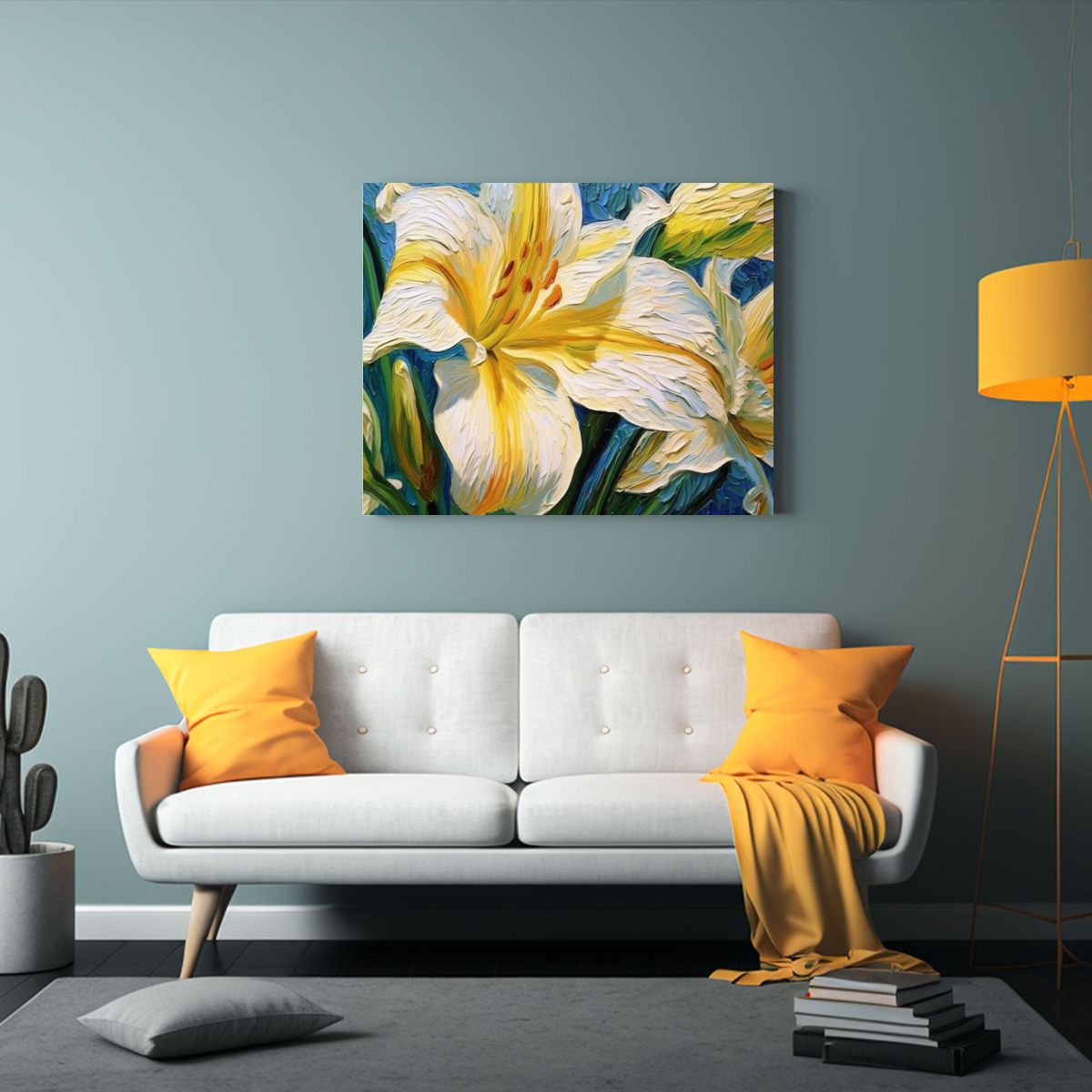 GENERICO - Pintura Decorativa De Arte Movimiento Clásico Lirio 64k De 120x80cm