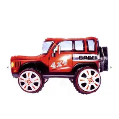 GENERICO - Globo Metalico 3d Automovil 4X4 Rojo 35X65Cm