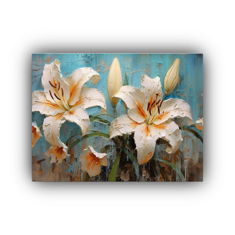 GENERICO - Arte De Pared Tela Sublimada Profundidad Colorida Flor De Li 120x80cm