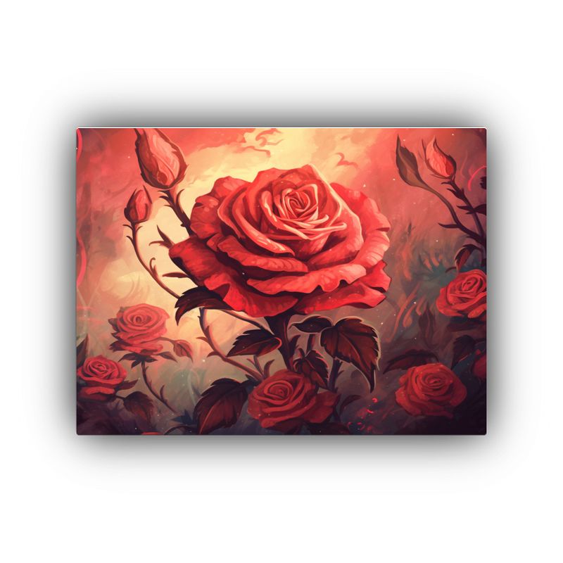 GENERICO - Cuadro Moderno De Arte De Pared Con Temática De Rosas Cread 120x80cm