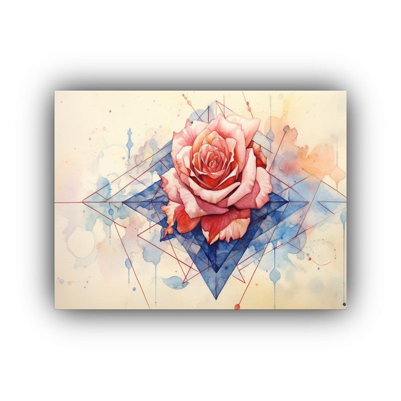 GENERICO - 1 Cuadro Decorativo Reflejo Flor De Rosa Abriéndose Como Un 120x80cm