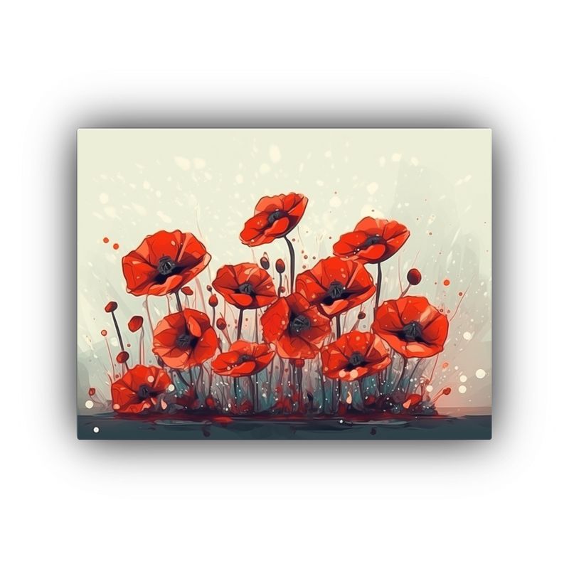 GENERICO - Pintura Decorativa Del Concepto De Memorial Day Con Flores D 120x80cm