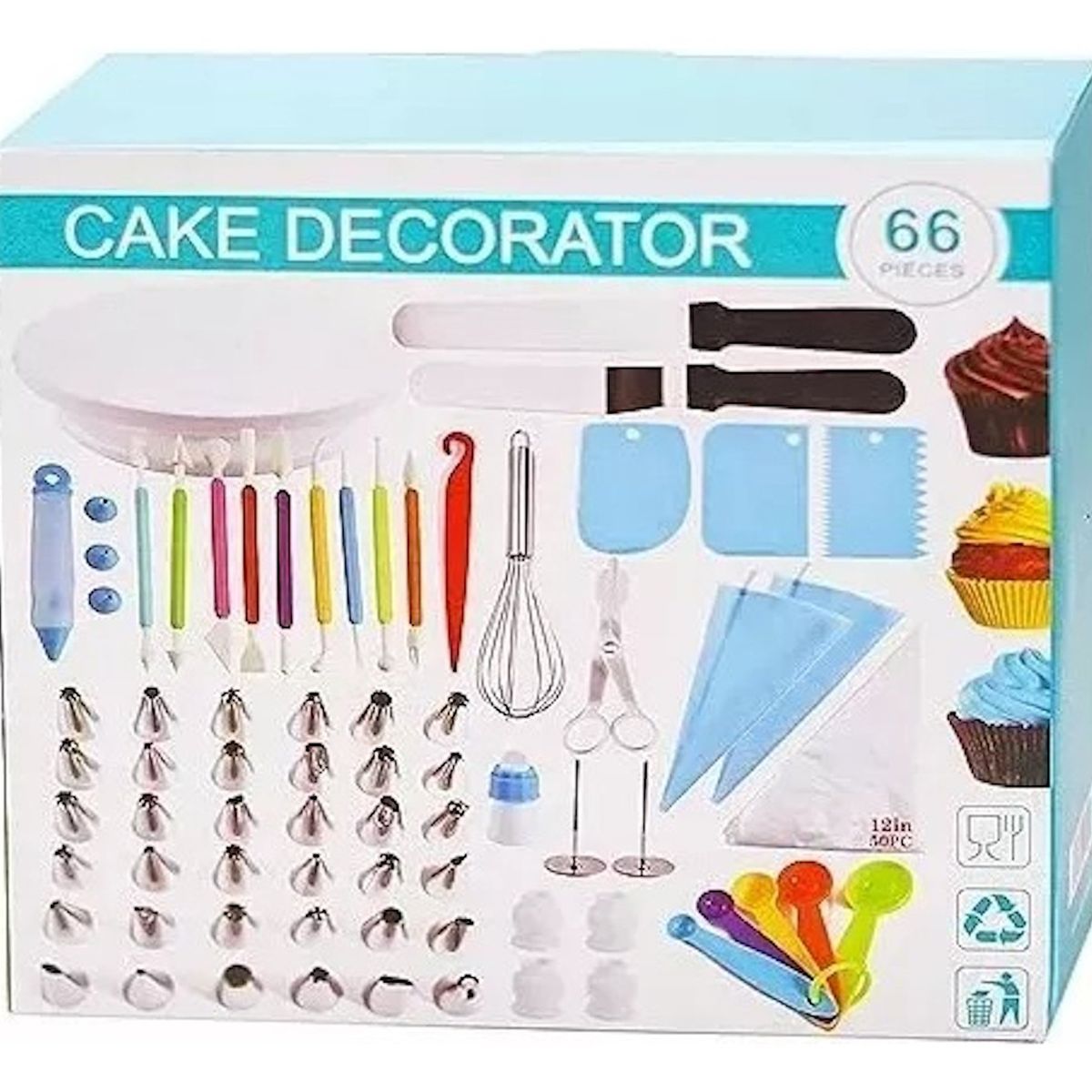 GENERICO - Kit De Decoración Pasteles De 66 Piezas