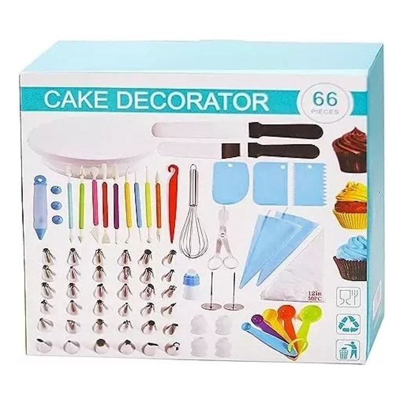 GENERICO - Kit De Decoración Pasteles De 66 Piezas