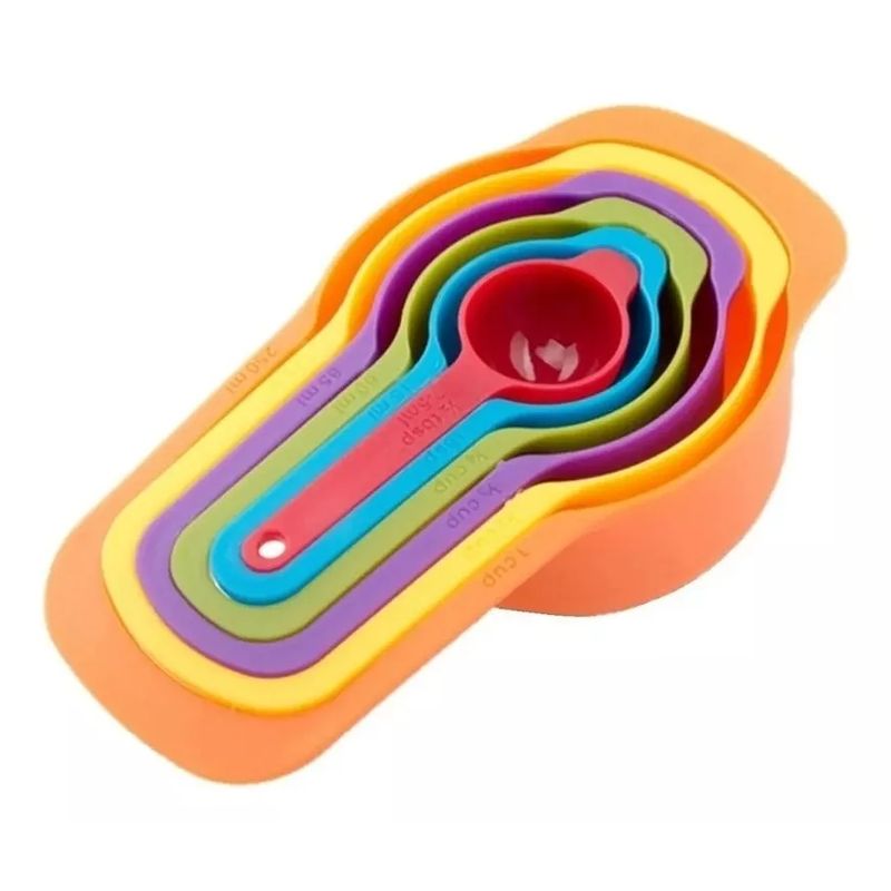 GENERICO - 6 Cucharas Medidoras Cocina Repostería Medida Tazas