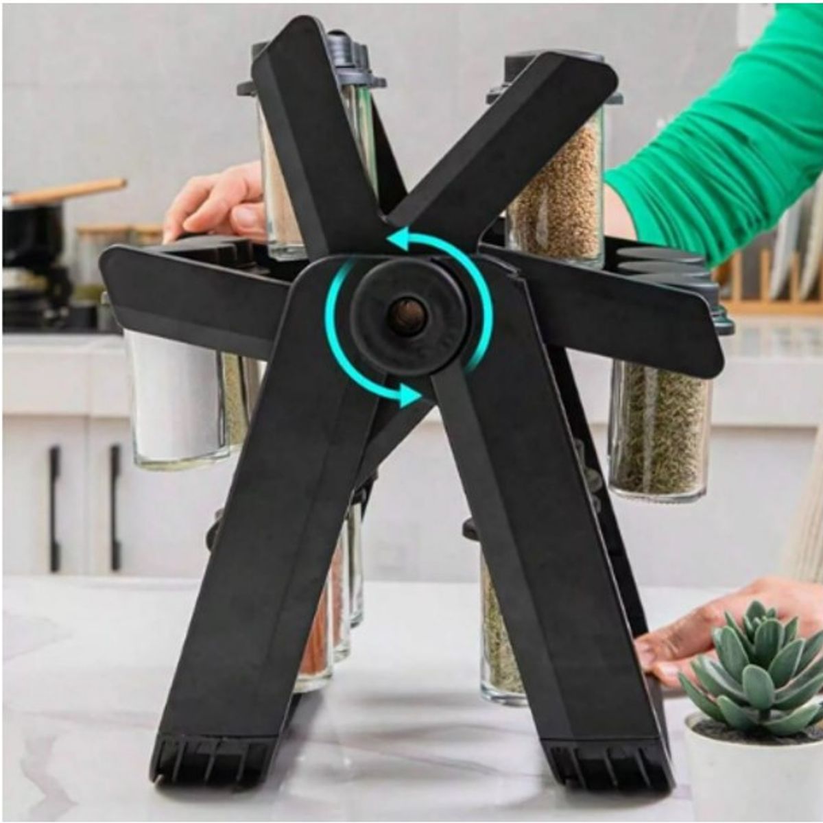 GENERICO - SOPORTE GIRATORIO PARA CONDIMENTOS 18 TARROS