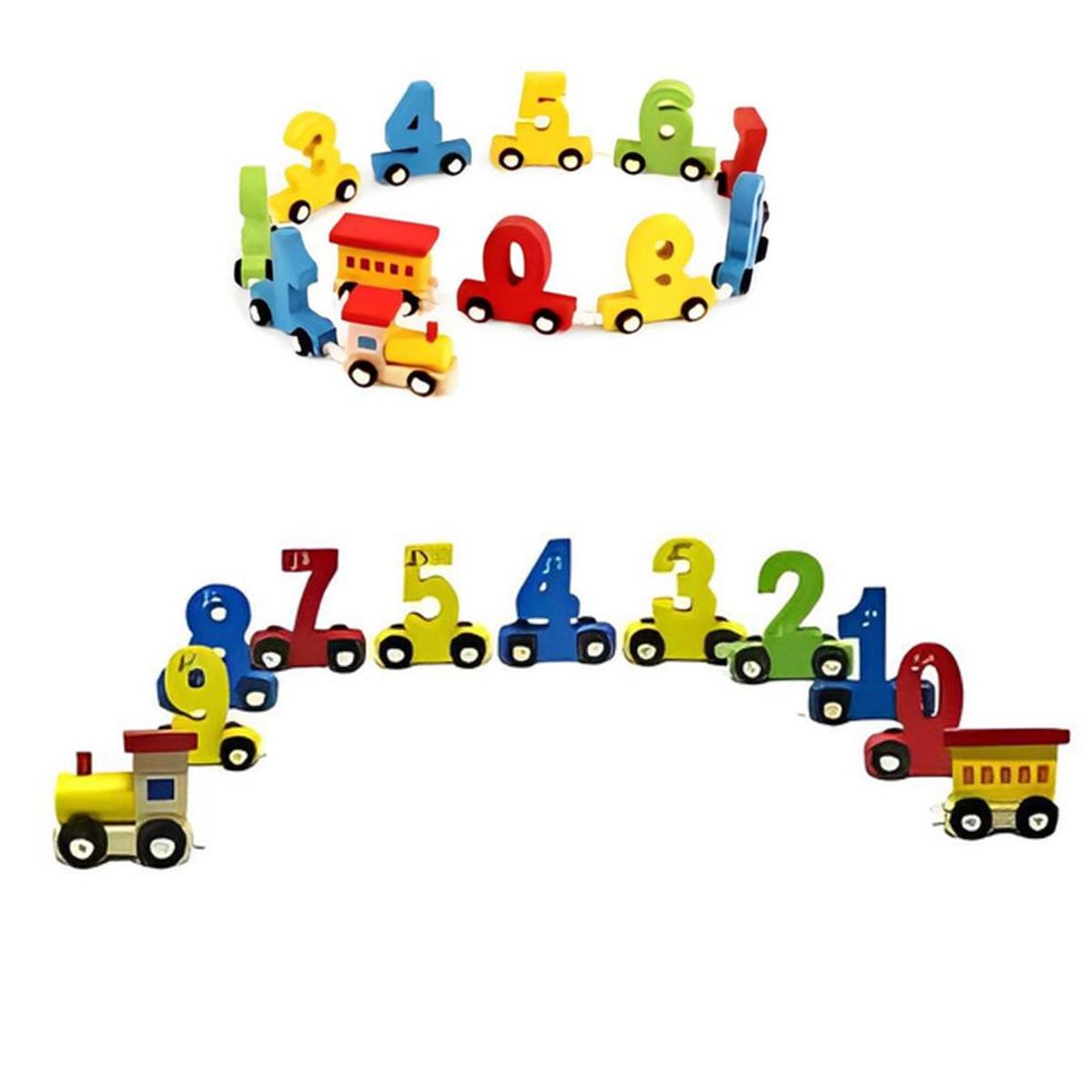 TOLIPA - Tren De Madera Números Colores Didáctico Tolipa PB-C1
