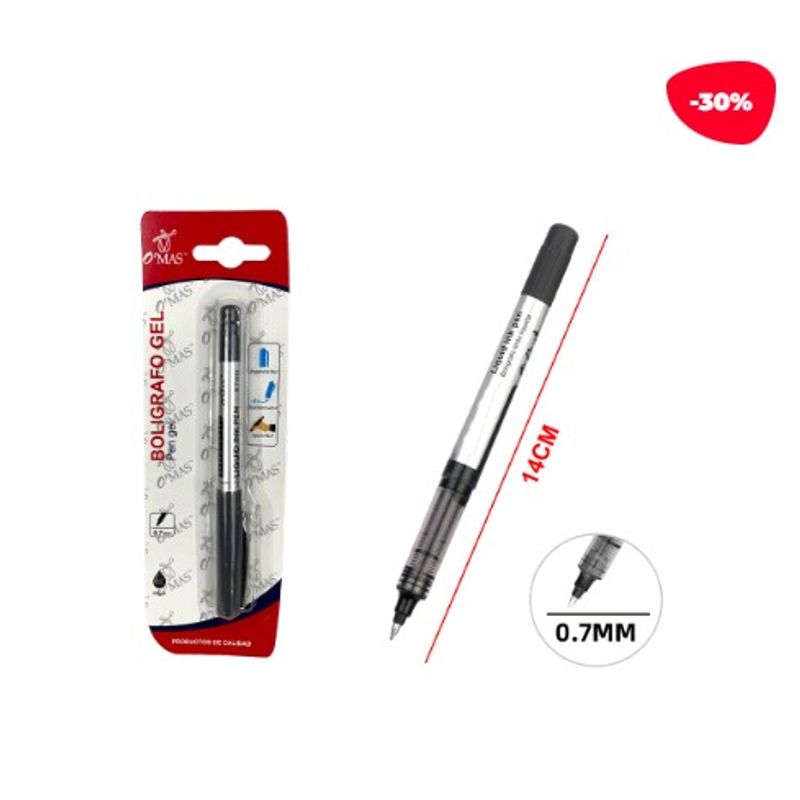 GENERICO - Boligrafos Tinta Gel Negro 1Pcs 07Mm