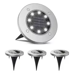 SHOP EHOME BAG - Focos Solar Para Piso de 8 Led Exterior Tierra Jardín