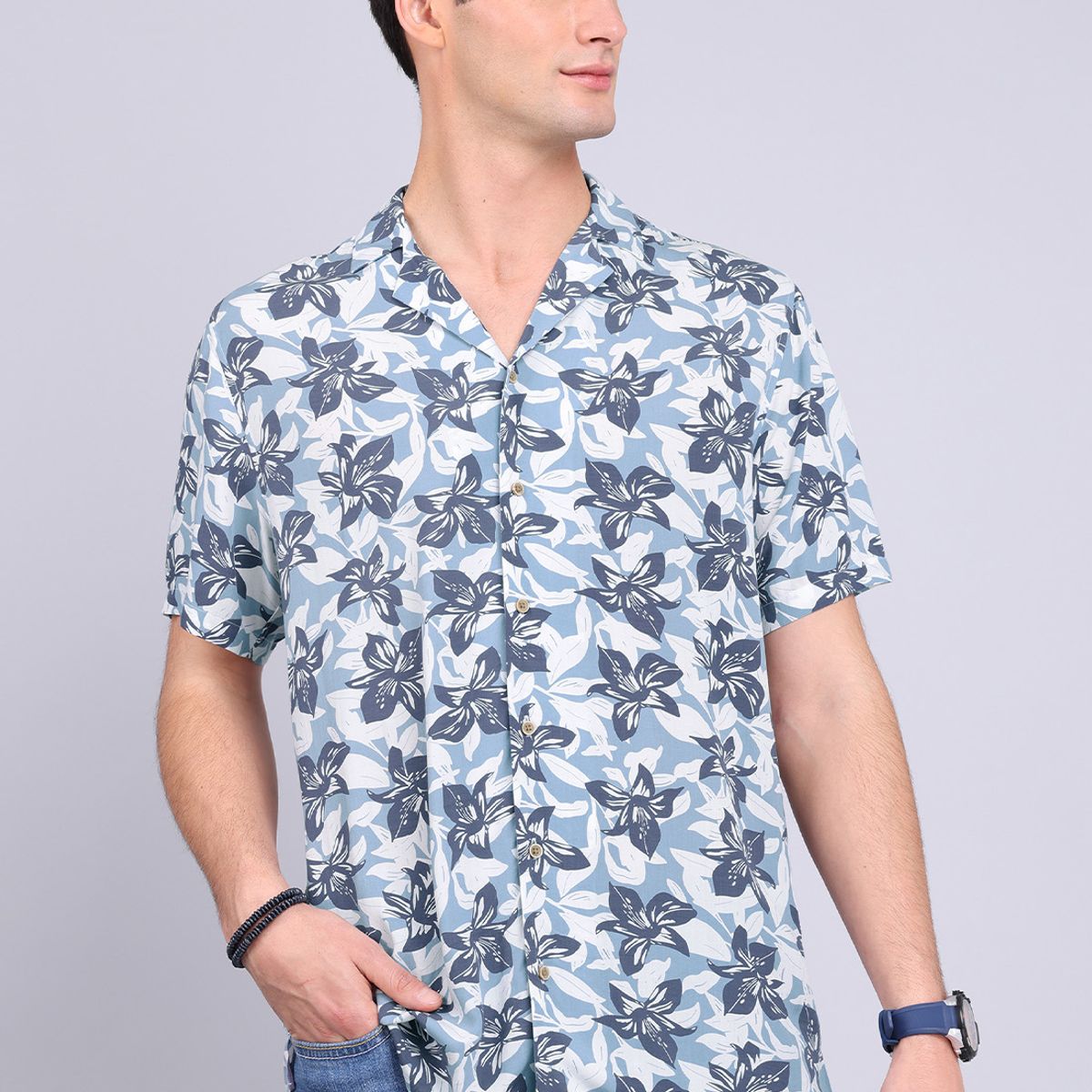 GUY LAROCHE - Camisa Flores Manga Corta Guy Laroche GUY LAROCHE