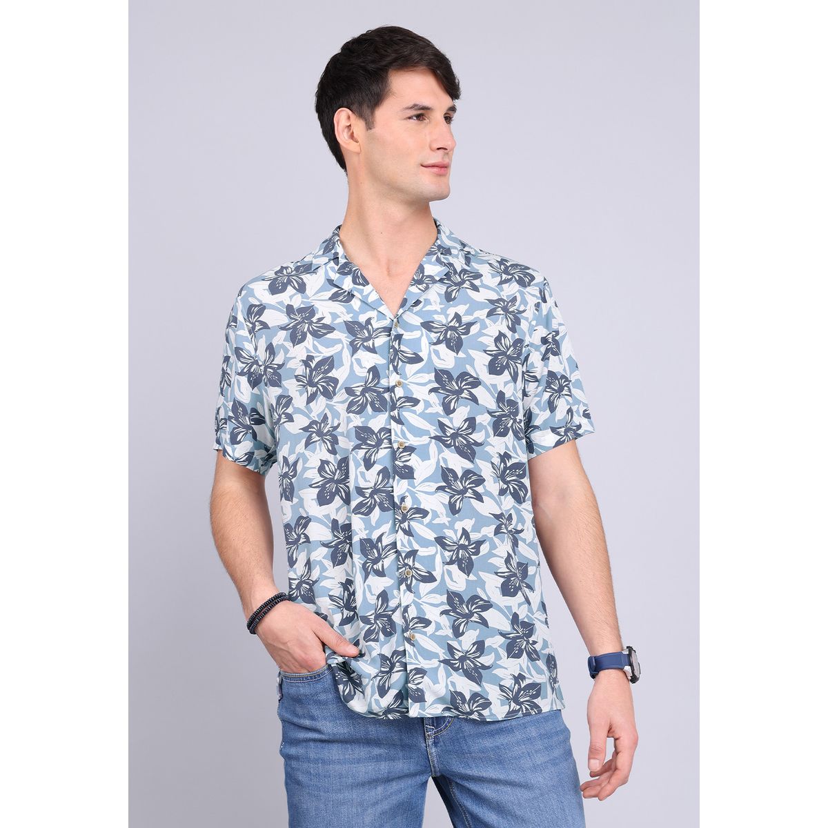 GUY LAROCHE - Camisa Flores Manga Corta Guy Laroche GUY LAROCHE