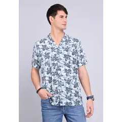 GUY LAROCHE - Camisa Flores Manga Corta