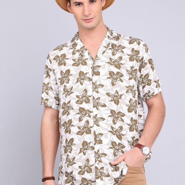 GUY LAROCHE - Camisa Flores Manga Corta Guy Laroche GUY LAROCHE_.