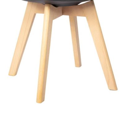Imagen 2 del producto Comedor Mesa Eames Redonda De Vidrio 100cm Y 4 Sillas Tulip Negras