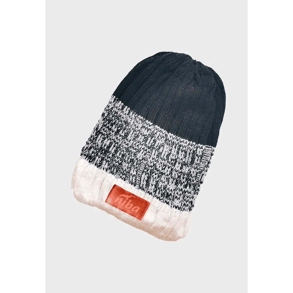 NIBA - Gorro Lana Río Maule Negro Blanco Niba