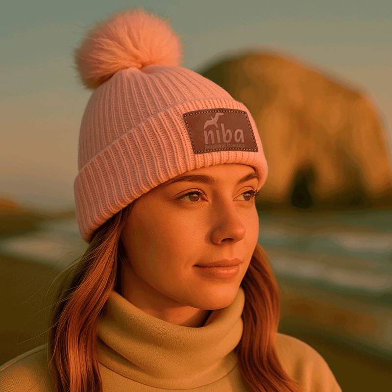 NIBA - Gorro Lana Endrillado 2 Rosa Niba_.