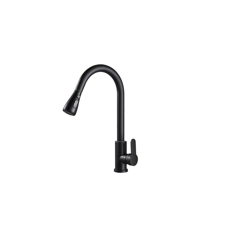 GENERICO - Llave Monomando Lavaplatos Profesional Extraíble Black