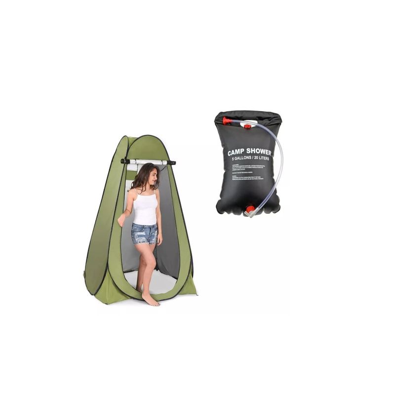 GENERICO - Carpa Baño Vestidor Portatil Pampa + Ducha Solar