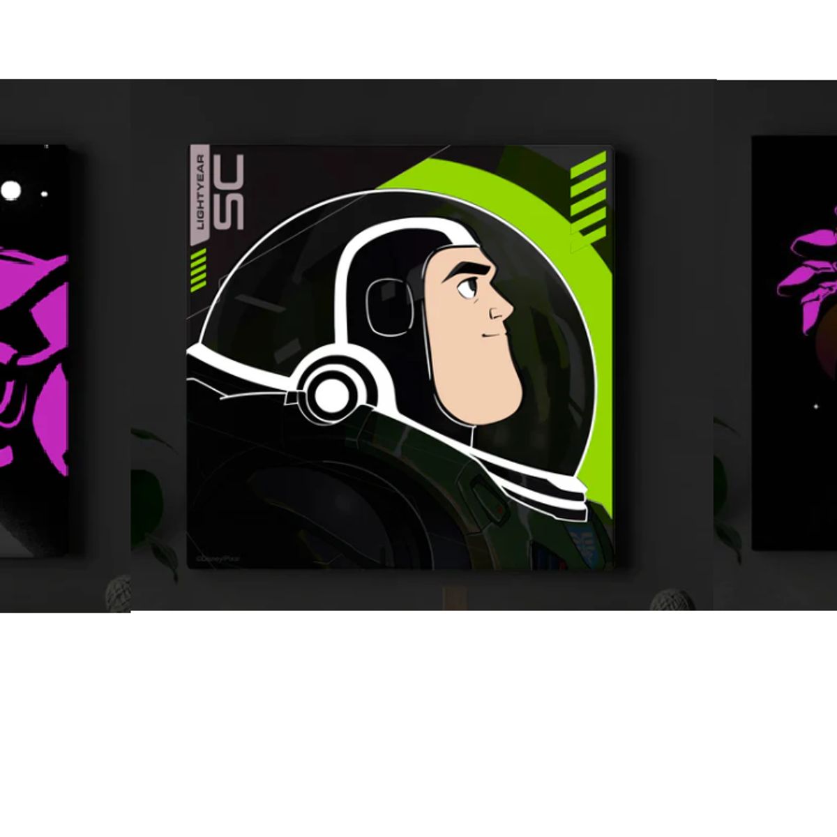 GENERICO - SET CUADROS LIGHT YEAR 30X30 BRILLA EN LA OCURIDAD