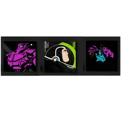 GENERICO - SET CUADROS LIGHT YEAR 30X30 BRILLA EN LA OCURIDAD