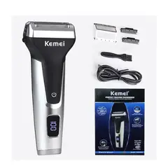 KEMEI - Afeitadora Profesional Pantalla LED Resistente al Agua
