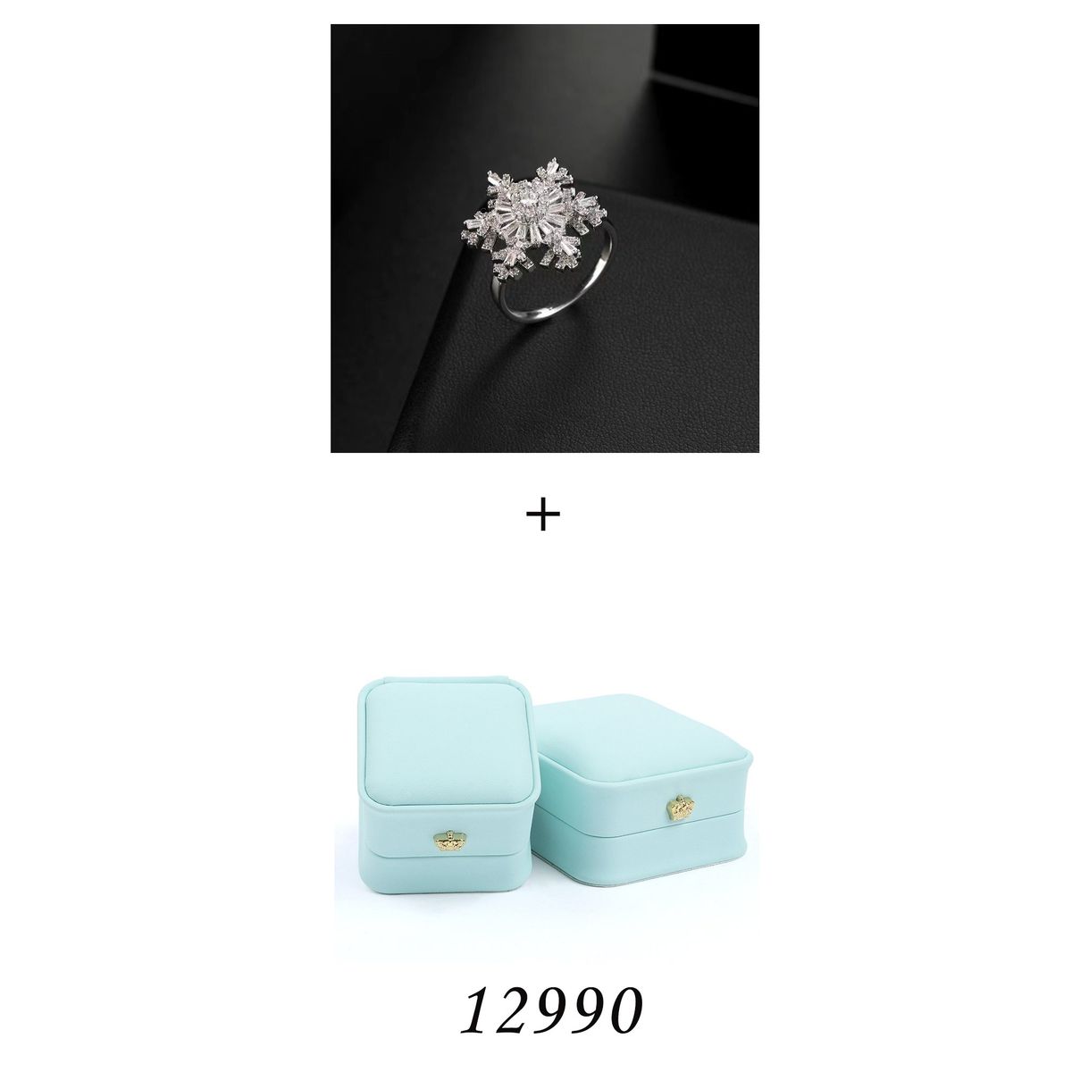 SHANDIAN - Anillo de nieve plateado para girar regalos de navidad