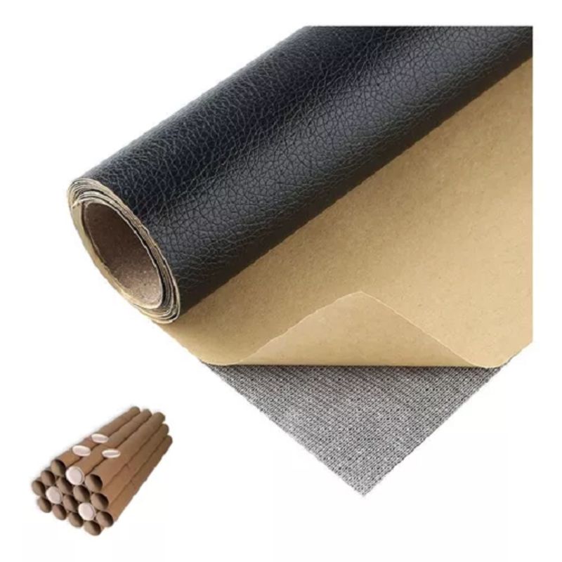 GENERICO - Rollo Parche Reparación Adhesivo Cuero Sofa 137x50 Cm Negro
