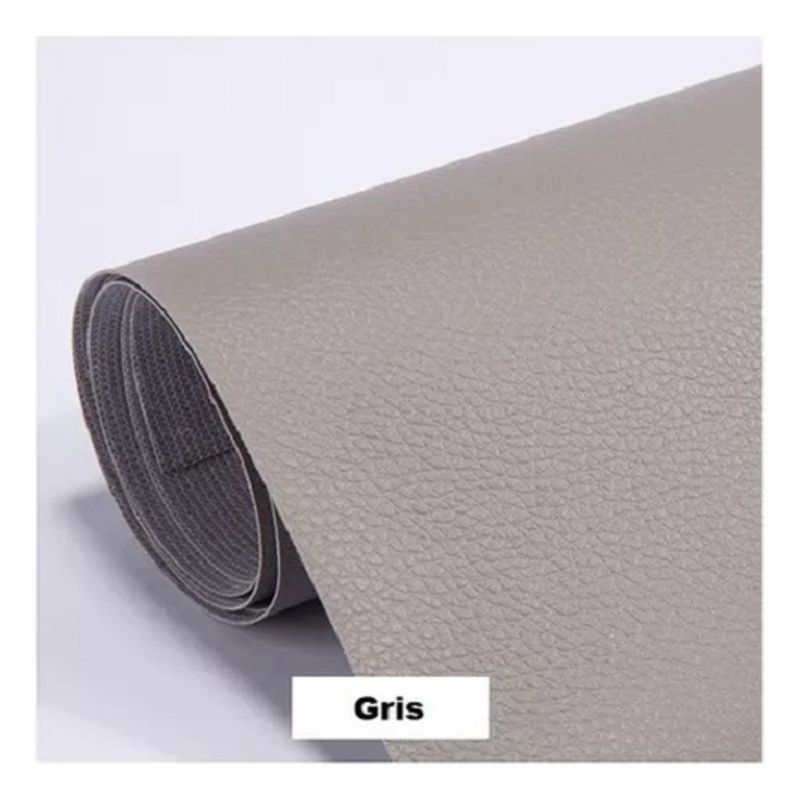 GENERICO - Rollo Parche Reparación Adhesivo Cuero Sofa 137x50 Cm Gris