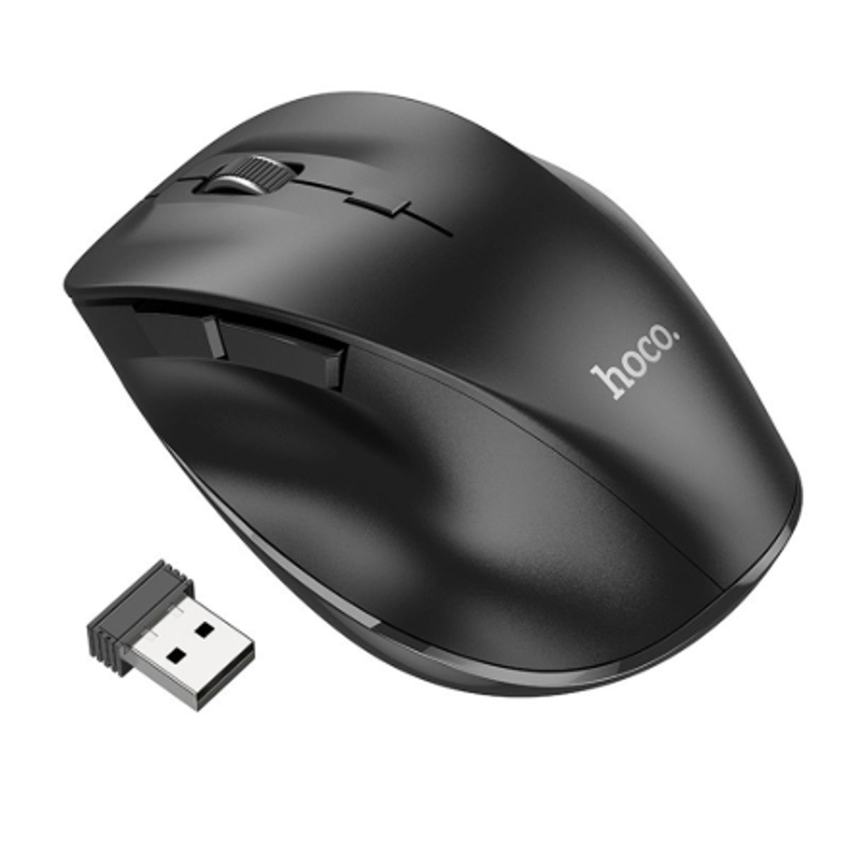 HOCO - Mouse Inalámbrico ergonómico HOCO GM24 negro
